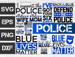 Police  SVG bundle , back in blue svg dxf eps png , police flag svg , digital downloadl