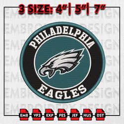 nfl philadelphia eagles embroidery design, nfl team, nfl eagles logo embroidery files, machine embroidery pattern