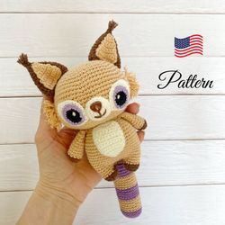 Lynx toy crochet pattern, Crochet amigurumi animals, DIGITAL DOWNLOAD PDF.