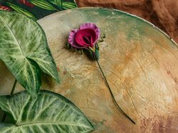 Pea Flower Brooch polymer clay - real flower jelry - flower brooch - botanical jewelry - polymer brooch