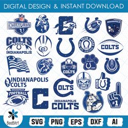 Indianapolis Colts Svg, NFL Teams, NFL Svg, Football Teams Svg, Clipart Bundle, Cutting File
