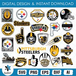 Pittsburgh Steelers Svg, NFL Teams, NFL Svg, Football Teams Svg, Clipart Bundle, Cutting File