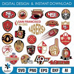 San Francisco 49ers Svg, NFL Teams, NFL Svg, Football Teams Svg, Clipart Bundle, Cutting File