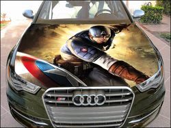 Vinyl Car Hood Wrap Full Color Graphics Decal Captain America  Sticker 2