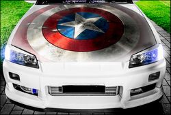 Vinyl Car Hood Wrap Full Color Graphics Decal Captain America  Sticker 3