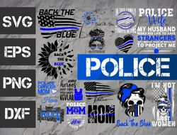 Police  SVG bundle , back in blue svg dxf eps png , police flag svg , digital download