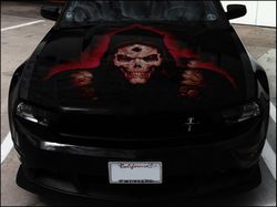 vinyl car hood wrap full color graphics decal death sticker