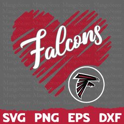 Atlanta Falcons Heart Football Team Svg, Atlanta Falcons Heart Svg, NFL Teams svg, NFL Heart, NFL Svg, Png, Dxf
