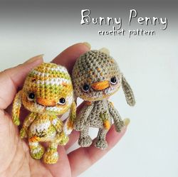 Bunny crochet pattern, cute crochet toy, amigurumi bunny, hare pattern, rabbit crochet pattern, crochet brooch ebook