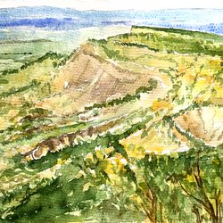mesa verde national park original watercolor painting colorado landscape original art 8 by 12