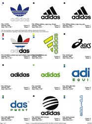 Collection 74 ADIDAS LOGO'S Embroidery Machine Designs