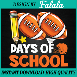 100 Days Of School PNG I Tackled 100 Days Of School Football, 100 Days of School Png, Digital download