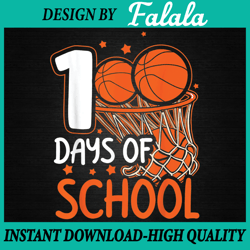 100th Day of School Basketball Kids 100 Days Of School Png, 100 Days of School Png, Digital download