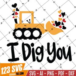 Valentine PNG Digital Download | Hand Drawn Digital Design | Sublimation Download | Tractor With Hearts | Boy t-shirt de