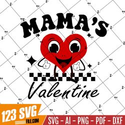 Mama Valentine PNG-Happy Valentines png,Valentines sublimation,Valentine png,mini png, kids valentine png,Retro Valenti