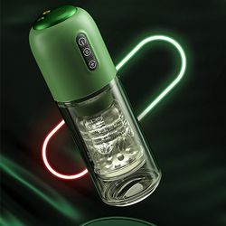 Automatic Thrusting Blowjob Masturbator Cup,Real HandJob Vacuum Rotating Stimulator,Deep Throat Oral Sex Penis Toys