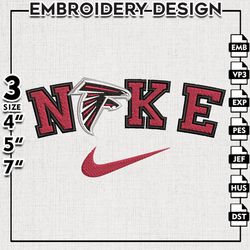Nike Falcons NFL Embroidery Designs, Atlanta Falcons Football Embroidery files, NFL Teams, Machine embroidery designs