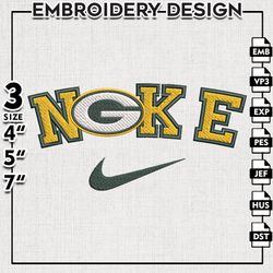 Nike Packers NFL Embroidery Designs, Green Bay Packers Football Embroidery files, NFL Teams, Machine embroidery designs