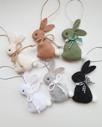 Bunny easter ornament, easter farm decor, easter kitchen decor, black and white easter decor, easter signs and decor
