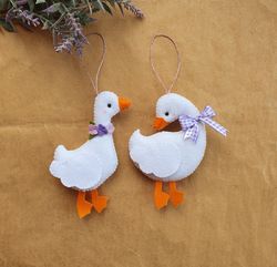 Goose easter ornaments, goose ornament, farm animal, family ornament, barnyard, farm easter decor