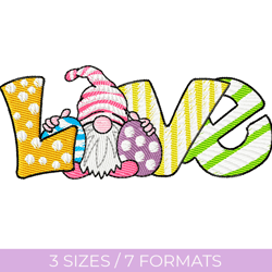 Easter LOVE, Easter embroidery design, Embroidery file, Pes embroidery designs, Jef embroidery, Easter embroidery