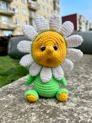 Crochet PATTERN toy flower/ amigurumi flower pdf pattern/ Crochet baby Daisy