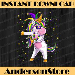 Mardi Gras Flossing Unicorn Jester Hat PNG For Sublimation, Unicor, Mardi Gras Carnival Party
