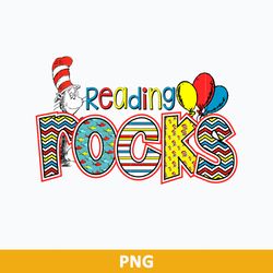 reading rocks png, cat in the hat png, dr seuss png, instant download