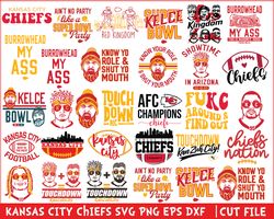 Kansas City Chiefs Bundle SVG, DXF, Png, Cricut, Silhouette- Fully Layered, Go Chiefs Svg, Svg for cricut