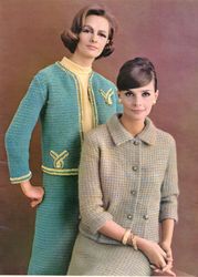 SET Vintage Crochet Pattern 185 Suit & Afhgan Suit Women