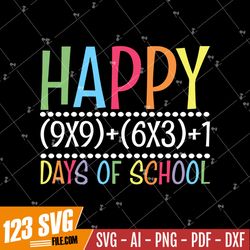 Math formula 100 days of school SVG, 100 days of school math SVG, Teacher 100 days shirt, School math 100 days