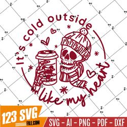 Cold like my heart svg png, Freezing season, valentines day svg funny valentines svg, png, svg file INSTANT DOWNLOAD for