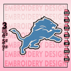 Detroit Lions Embroidery Files, NFL Logo Embroidery Designs, NFL Lions, NFL Machine Embroidery Designs