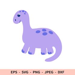 Cute Dinosaur Svg Dino File for Cricut Baby Purple dino Clipart Dxf