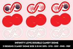 Infinity love double candy dome