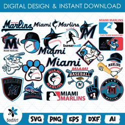 Miami Marlins svg, bundle logo, svg, png, eps, dxf, Basketball Logo