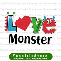Love Monster SVG, Boys Valentine svg  Design, Funny Valentine DXF, Cricut File, Cameo File, Boy Valentine