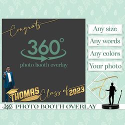 graduation 360 overlay class of 360 booth overlay 360 booth template 360 photo booth touchpix boomerang template custom
