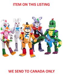 5pcs Five Nights At Freddy's FNAF Toy PizzaPlex Security Breach Figure ITEM ON THIS LISTING WE SEND TO CANADA ONLY