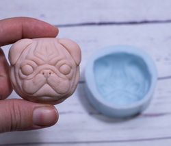silicone mold face "pug"