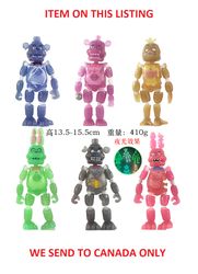 6pcs SET FNAF Five Nights At Freddy's Action Figure Gift Toy Phosphoric 6'' ITEM ON THIS LISTING WE SEND TO CANADA ONLY