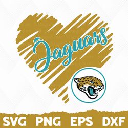 Jacksonville Jaguars Heart Football Team Svg, Jacksonville Jaguars Heart Svg, NFL Teams svg, NFL Heart, NFL Svg