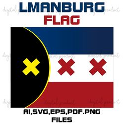 l'MANBURG FLAG AI,PNG,SVG,PDF,EPS FILE SUBLIMATION,DOWNLOAD DIGITAL FILE LMANBURG FLAG