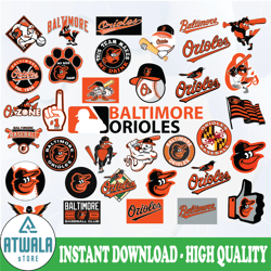 Baltimore Orioles  Svg, Baseball Clipart, MLB svg, Clipart, Instant Download