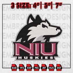 Northern Illinois Huskies Embroidery file, NCAA D1 teams Embroidery Designs, NIU Football, Machine Embroidery