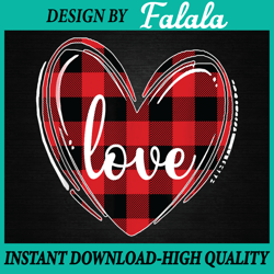 Valentines Day Funny Hearts Love Buffalo Plaid PNG, Valentine Day Png, Digital download