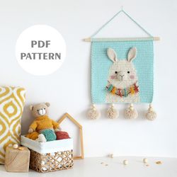 crochet pattern, lama decor, wall hanging decor pattern, crochet alpaca, crochet decor, nursery wall decor, crochet lama