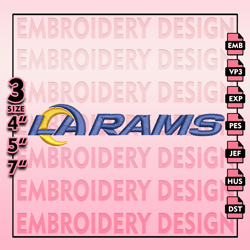 Los Angeles Rams Embroidery Files, NFL Logo Embroidery Designs, NFL Rams, NFL Machine Embroidery Designs