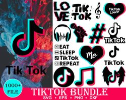 1000 Tiktok Svg, Tiktok Queen Svg, Tiktok Svg Bundle, Peace Love Titok Svg, Digital Download