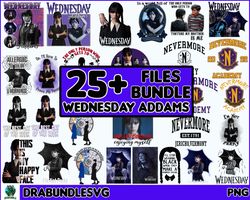 2022 TV Series Png, Horror Movies Png, Wed Addams Png Bundle, Nevermore Academy Png, Wed The Best Day Of Week Png